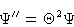 \begin{displaymath}\Psi''& = \Theta^2 \Psi \cr\end{displaymath}